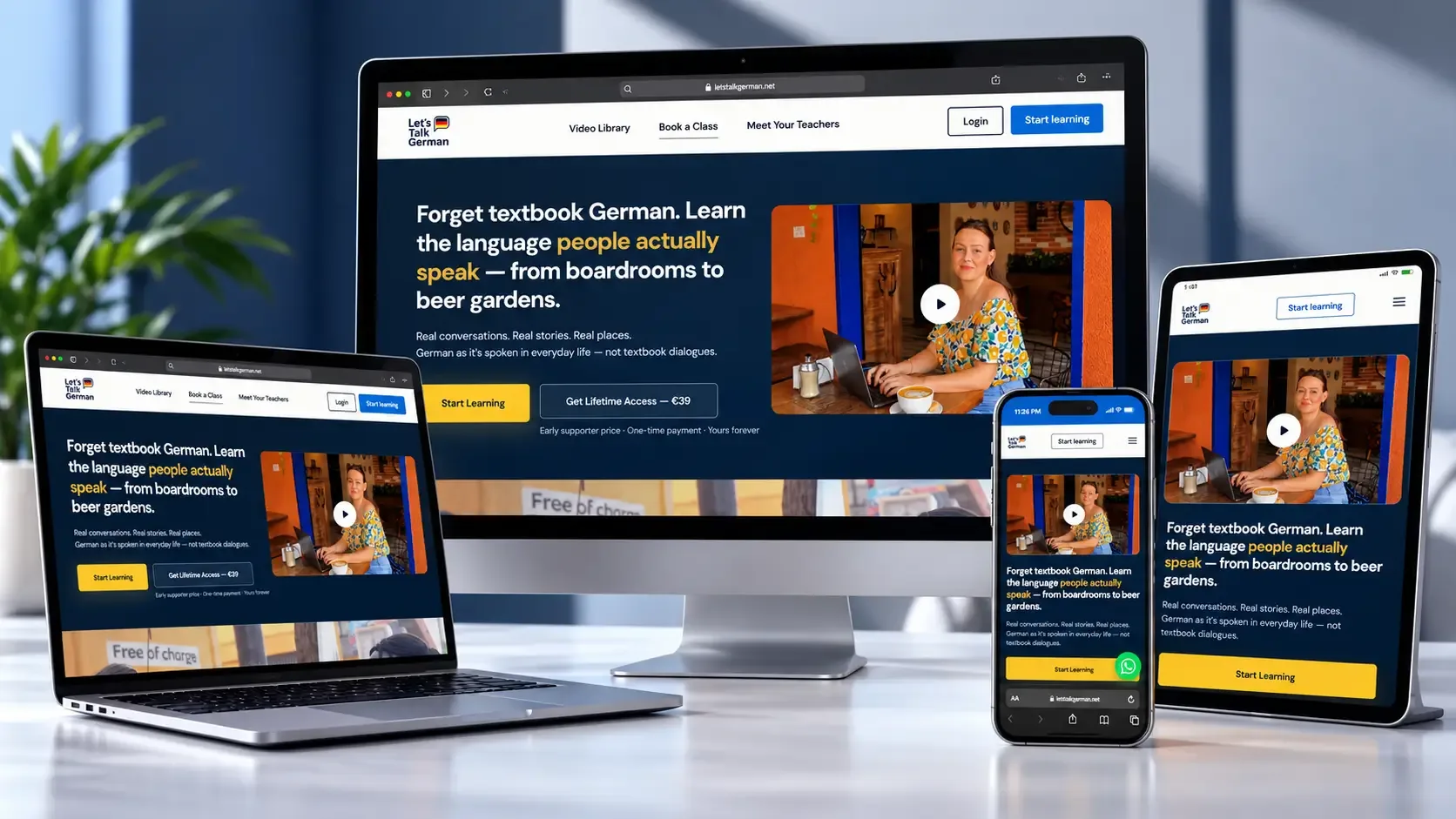 let-s-talk-german-device-showcase- Let’s Talk German Learning Platform